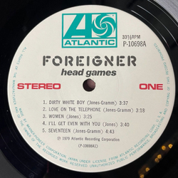 Винтажная виниловая пластинка LP Foreigner Head Games (Japan 1979) (No Obi) The Modern Day