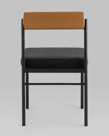 Стул Torn с мягким сиденьем темно-серый букле