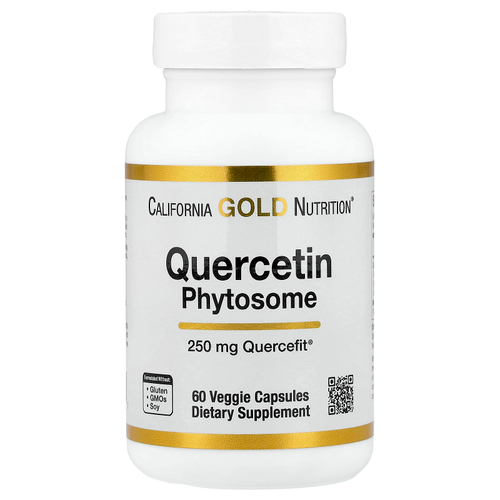 California Gold Nutrition, Quercetin Phytosome Quercefit®, фитосомы кверцетина, 250 мг, 60 растительных капсул