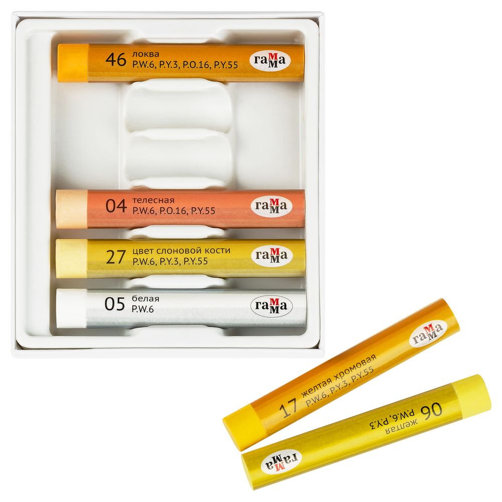 Пастель художественная масляная Гамма Студия, Солнечные блики, 6цв.