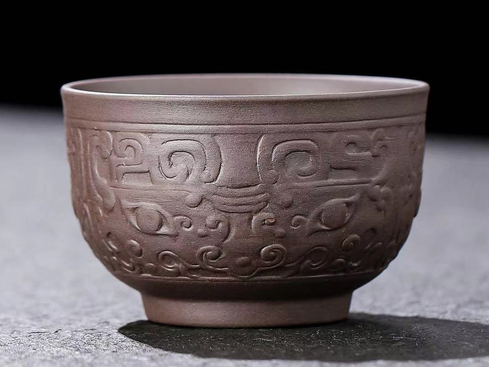 268132 Пиала ИСИН "Майя", 75мл, глина, коричневая