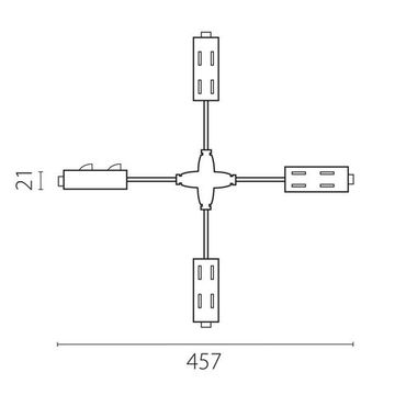 Соединитель питания Х-образный гибкий 505294 белый Teta PRO Lightstar