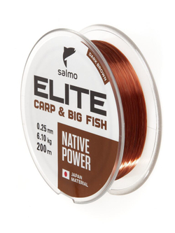 Леска монофильная Salmo Elite CARP & BIG FISH 200м, 0.25мм