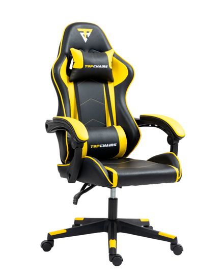 Кресло спортивное TopChairs Shadow черно-желтый