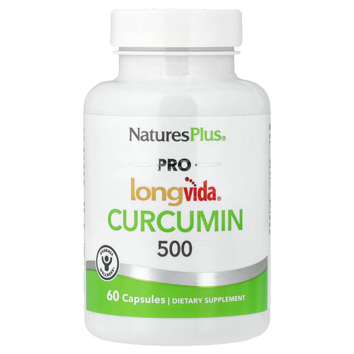 NaturesPlus, Pro Longvida®, куркумин, 500 мг, 60 капсул