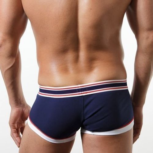 Мужские трусы боксеры синие с вырезом Toot Boxer Navy