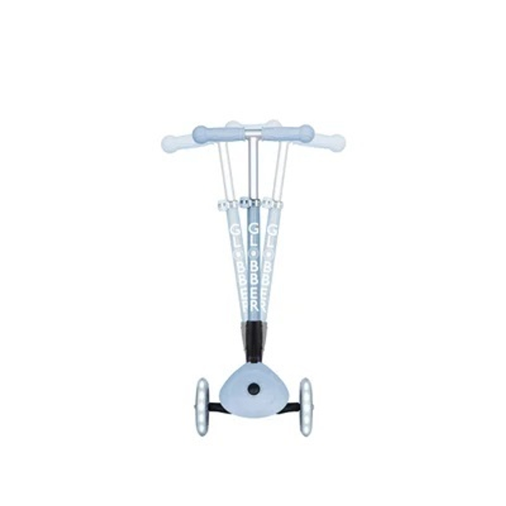 Самокат Globber Junior Foldable Lights Ecologic голубой