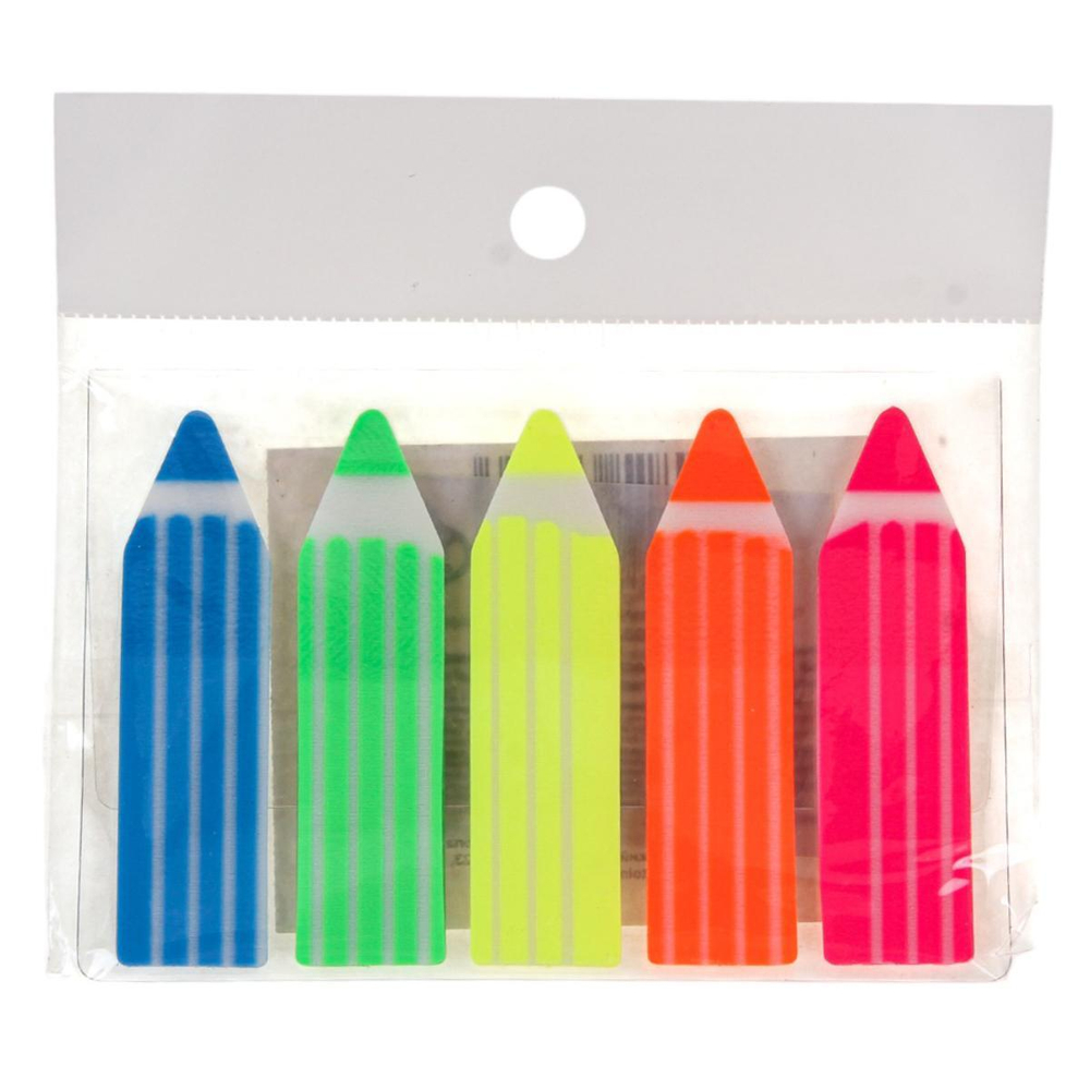 Стикеры пластиковые, 5шт, карандаш, на пластиковой подложке