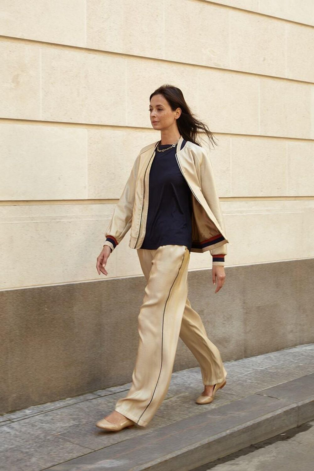 Брюки Палаццо на резинке золотые вискоза