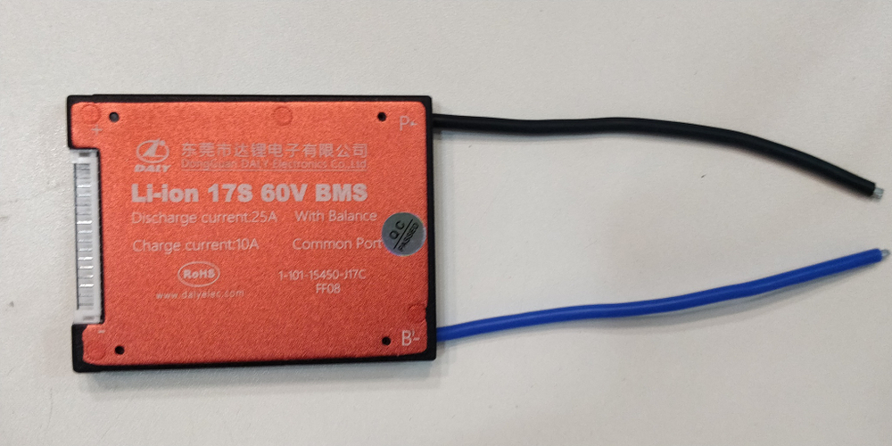 Плата контроля BMS Li-ion 17S 60V 25A