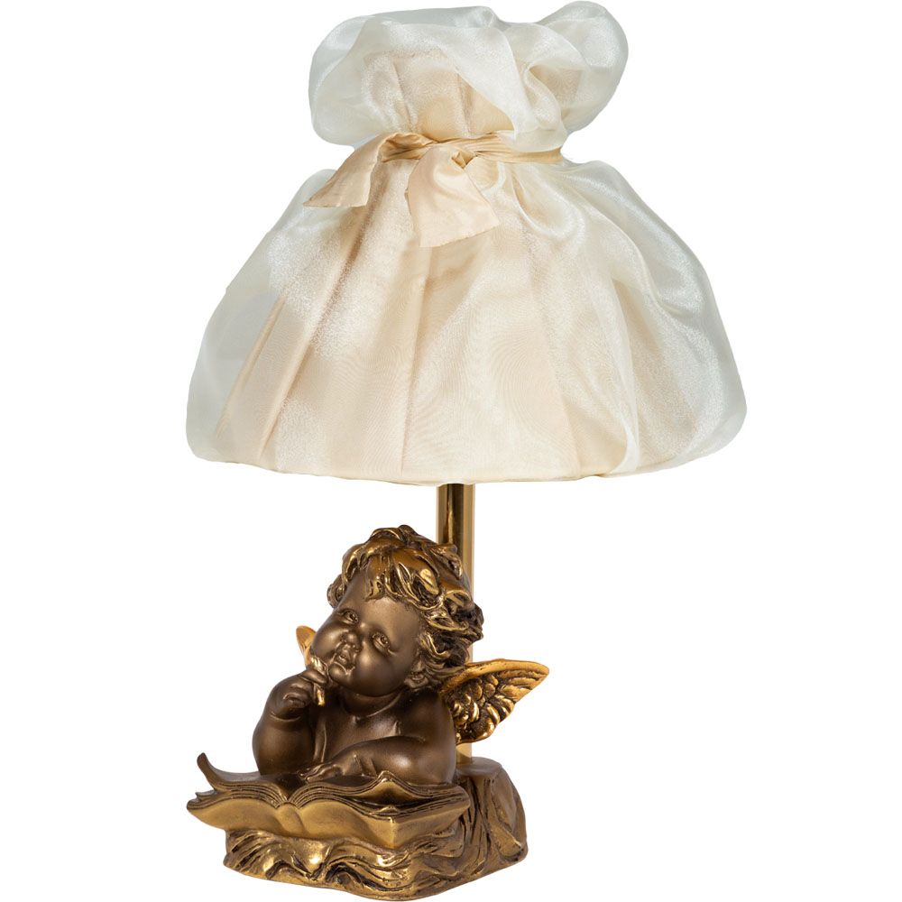 Настольная лампа Ангел Поэт Бронза Мадлен Жемчуг