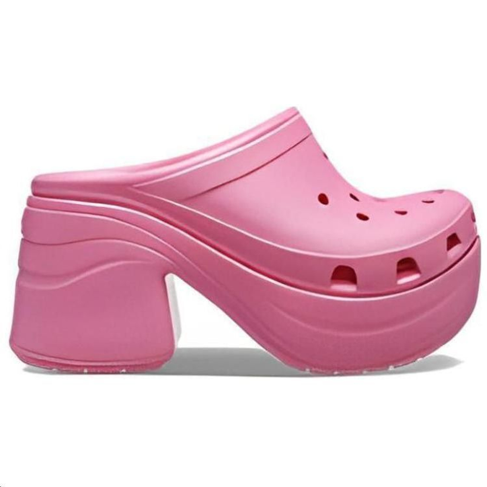 Crocs Crocs mermaid shoes Barbie solid Color Beach sandals women's Bright Pink