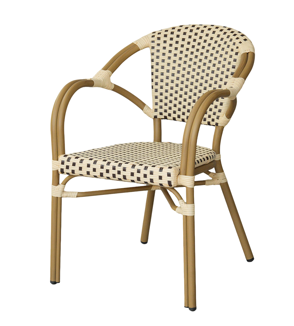 "Кабри" обеденная группа плетеная на 4 персоны, цвет бежево-коричневый