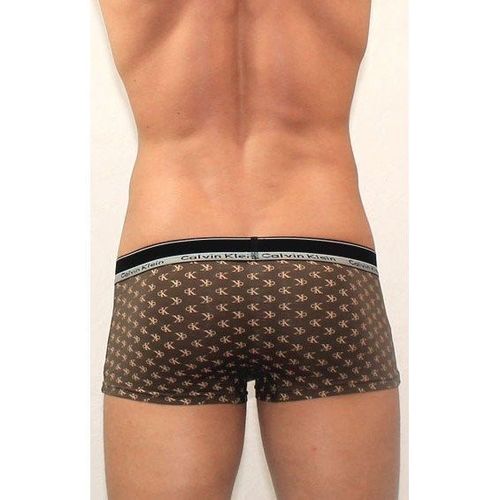 Мужские трусы боксеры корчневые с буквами Calvin Klein Brown Boxer