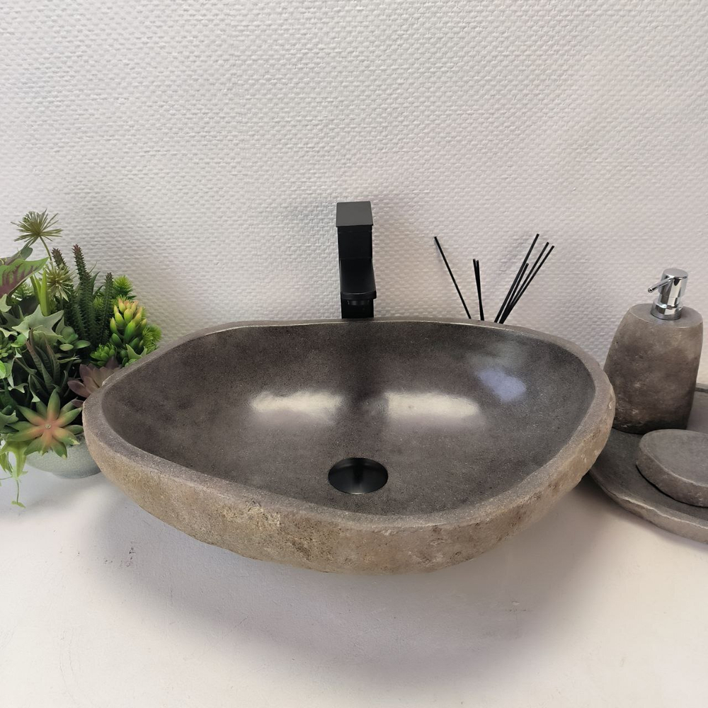 Раковина из речного камня RS-63388 (54*41*16) 0123