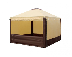 Шатер торговый 3.0х3.0 (Каркас Люкс В комплекте 4 глухие стенки и волан.)