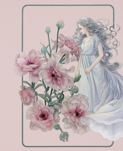 Guardian fairy of a strange garden. Coloring Book