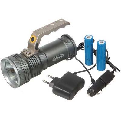 Фонарь ручной, встр акк, Облик, зар от сет220В, зар от сети авто, алюминий, УТ-00000213