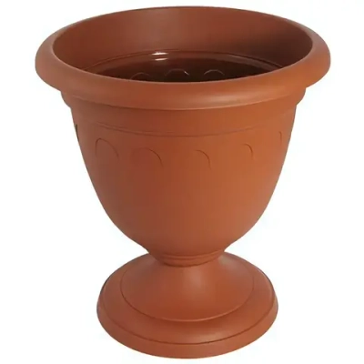 Вазон высокий пластиковый 3л d-22см «Колывань» терракот С134Т