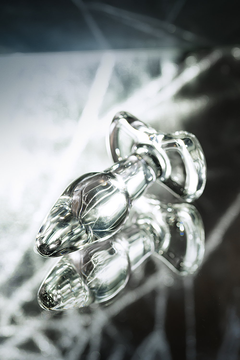 Анальная втулка стеклянная прозрачная 10,5 см