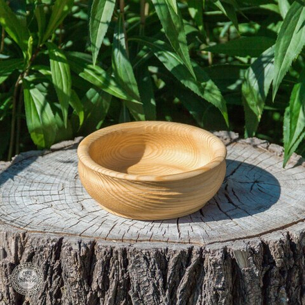 Текстурированная чаша тарелка Art of Siberia из дерева сибирская сосна 145 мм. T15