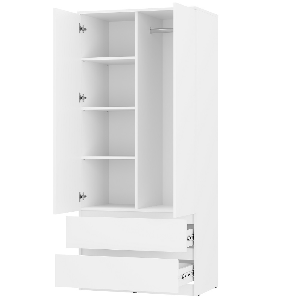 Шкаф двухстворчатый Симпл ШК-03, белый