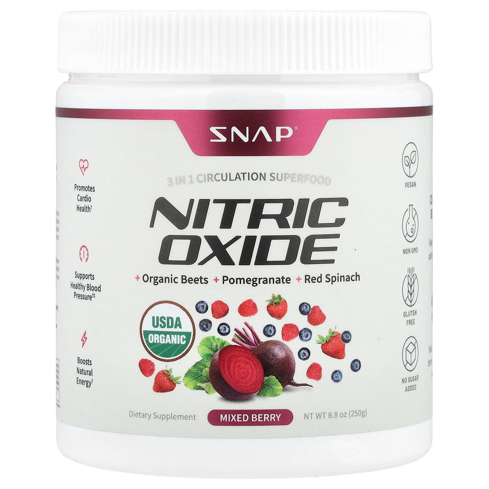 Snap Supplements, Оксид азота, ягодное ассорти, 250 г (8,8 унции)