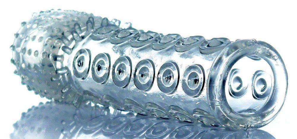 Прозрачная закрытая насадка на пенис - 13,5 см. (Цвет: прозрачный)