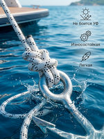 Веревка якорная (6ммx30м, р.н. 400кг),SM-011