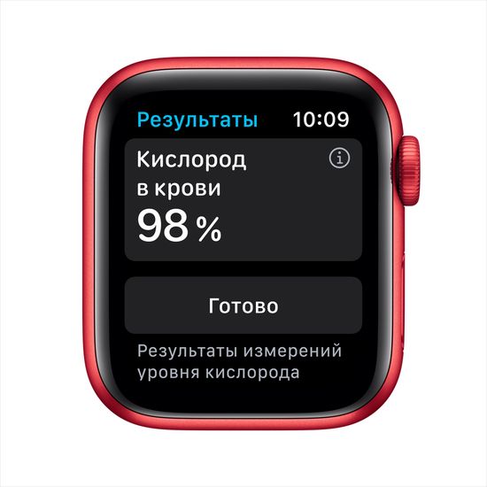 Apple Watch Series 6, 40 мм, корпус из алюминия цвета (PRODUCT)RED, спортивный ремешок красного цвета