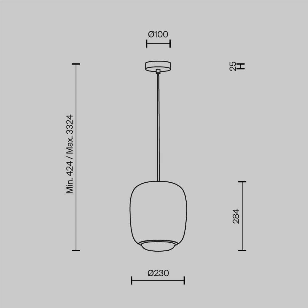 Подвесной светильник Maytoni BRIO MOD466PL-L12GR3K