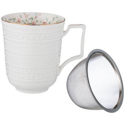 КРУЖКА ЗАВАРОЧНАЯ LEFARD "ФАБЬЕН" 400 МЛ С КРЫШКОЙ И СИТОМ (КОР=36ШТ.)