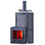 Печь для бани Авангард ЗК 40 (П2) Ураган в круглой сетке