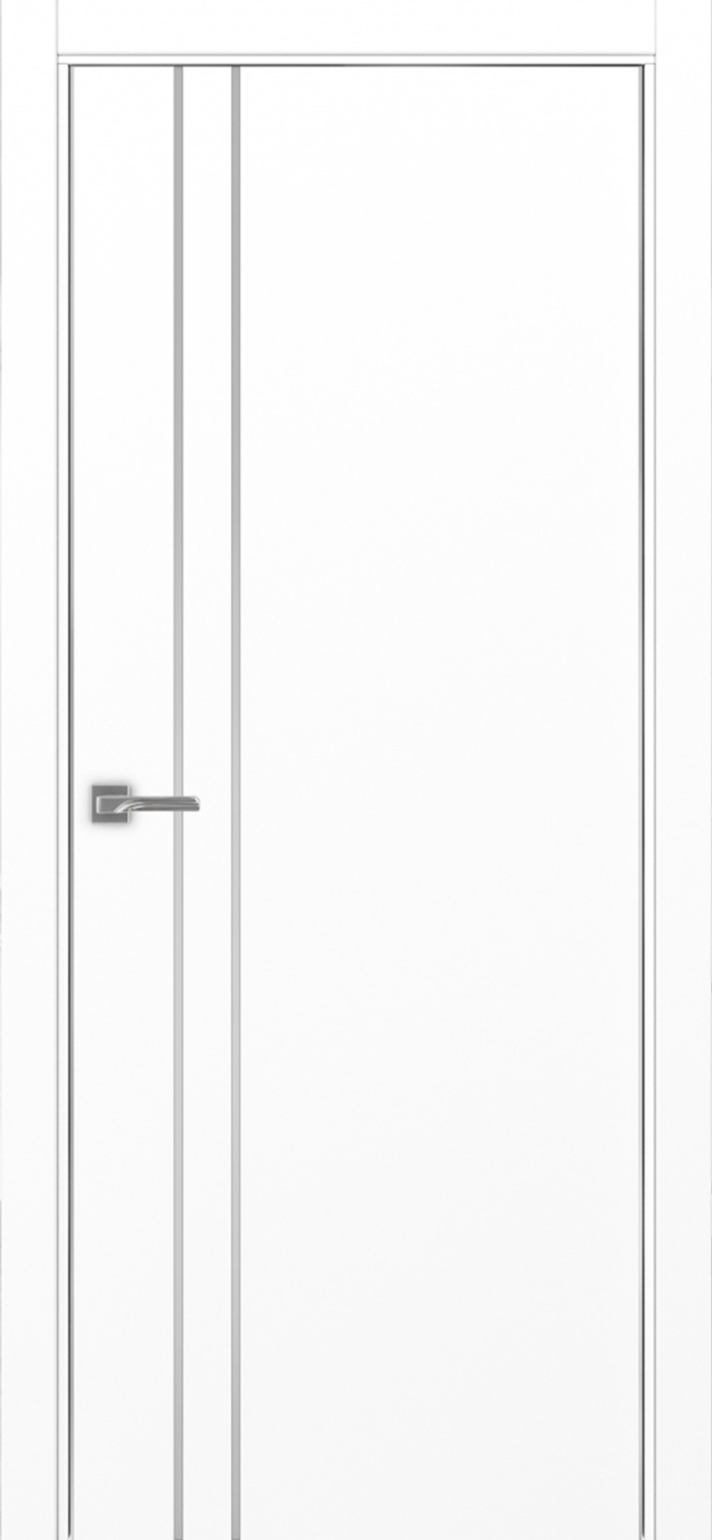 Межкомнатная дверь Optima Porte НЕАПОЛЬ 205 Молдинг SC (матовое серебро), Алюминиевая кромка SC (матовое серебро) с 2-х сторон