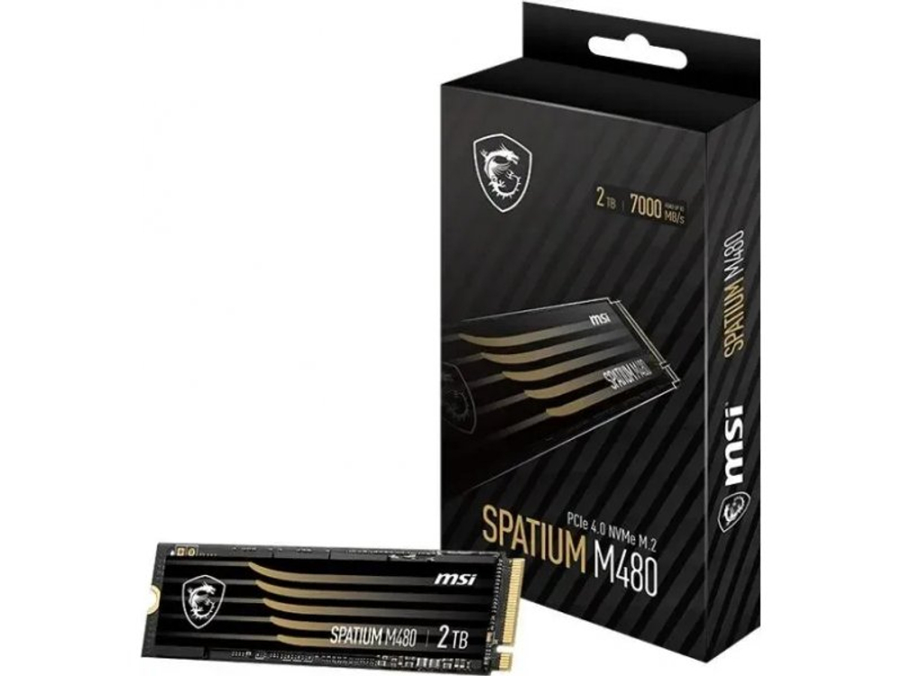 SSD накопитель MSI Spatium M480 2ТБ, M.2 2280, PCIe 4.0 x4, NVMe [S78-440Q150-P83]