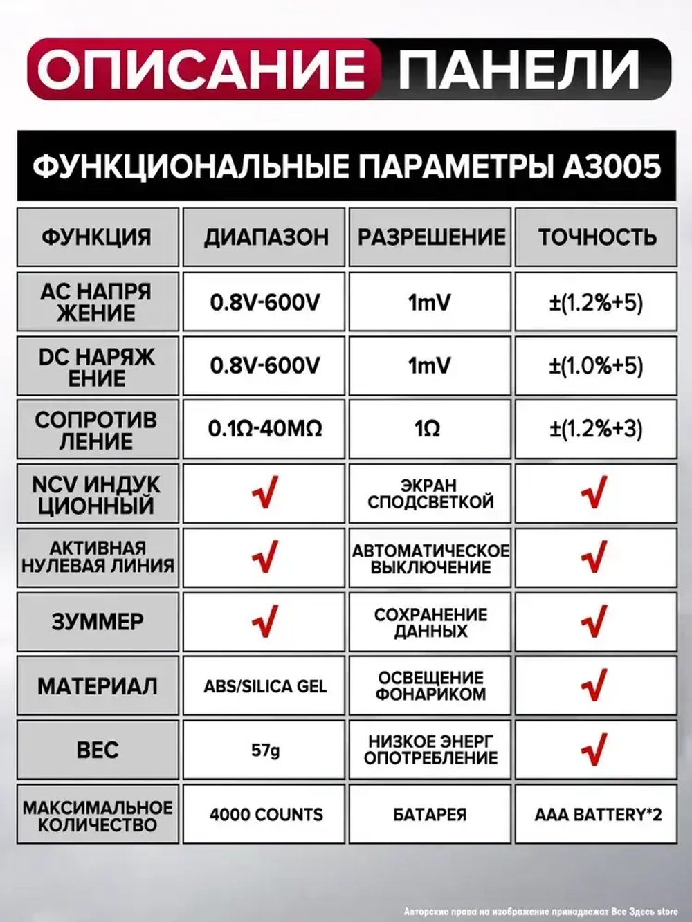 Мультиметр цифровой серия цифровая ручка/ тестеров напряжения переменного/постоянного тока