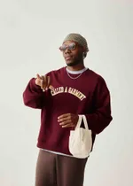 Толстовка Called a Garment College вишневая