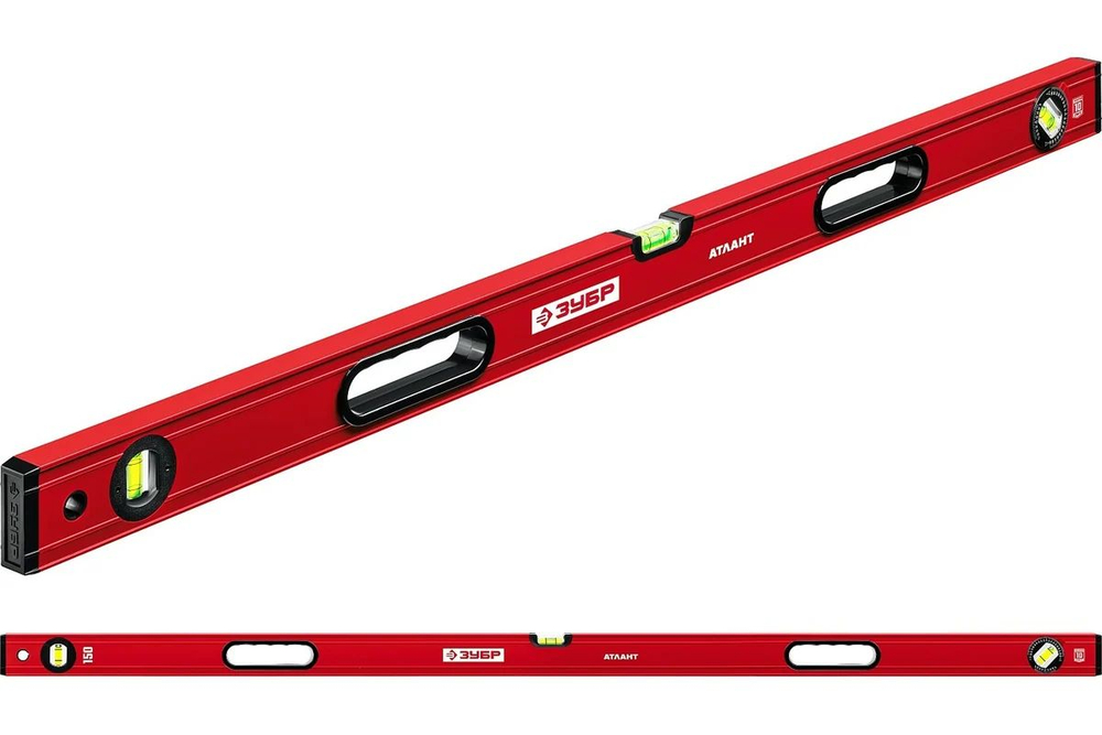 Уровень ЗУБР АТЛАНТ, 1500 мм, с усиленным профилем (34585-150)