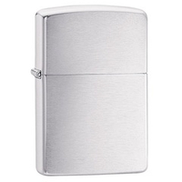 Зажигалка серебристая матовая Zippo с покрытием Brushed Chrome