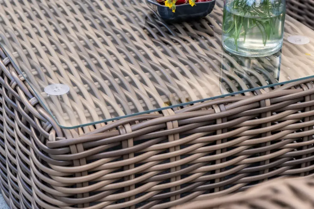 "Палермо" лаунж-зона из искусственного ротанга, цвет соломенный