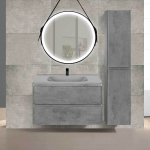 Тумба под раковину Vincea Vico 800 подвесная, 2 выкатных ящика soft close, Beton