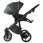 Детская универсальная коляска Adamex PRO Natura - CN-12-Forest (темно-зеленая экокожа)