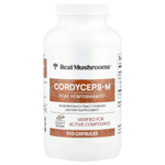 Real Mushrooms, Cordyceps-M, порошок экстракта грибов, 300 капсул