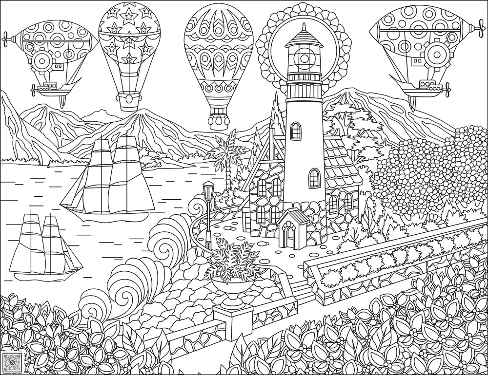 Цифровое панно ID Wall Раскраска "Дом на побережье"