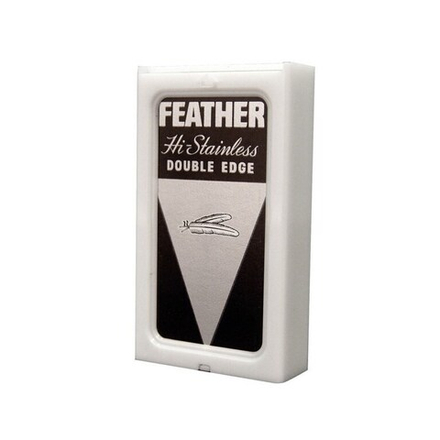 Набор сменных лезвий Feather Hi-Stainless платиновое покрытие (5 шт)