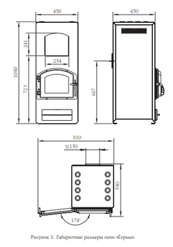 Печь TMF Герма размеры