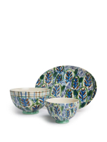 Блюдо овальное Japanese Kimonos Blue/Green, 40 х 29 см