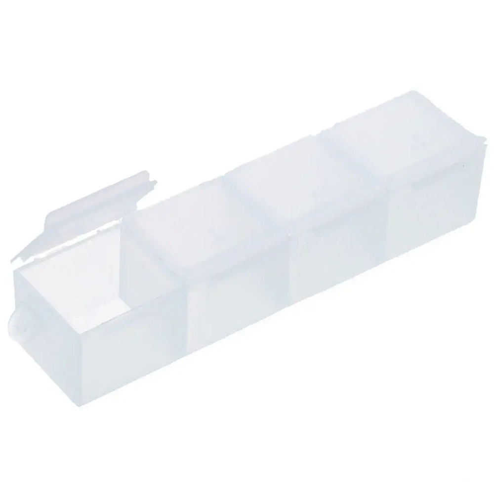 Таблетница - органайзер 4 ячейки «VOSTOKDOM», микс три цвета, 10*2.5*2см