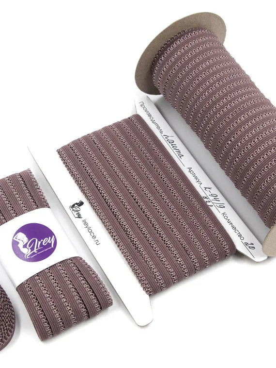 738 К-94/9 Резинка ажурная Lauma 9 мм, перец 738