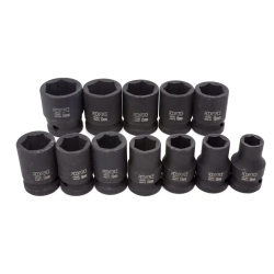 Набор головок ударных, 12пр., 1/2''6гр.(10,12,13,14,15,16,17,18,19,21,22,24мм),в метал. кейсе RockForce##Rock FORCE RF-4129-5MPB
